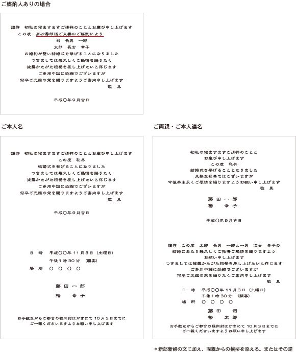 招待状② 招待状の作成【公式】東京の結婚式・結婚式場なら